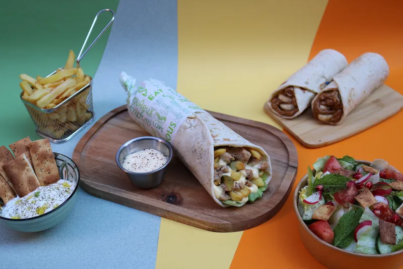 Formule shawarma — man'ouche + starter + boisson